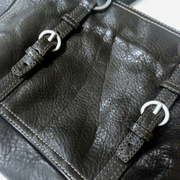 Coach Vintage Black Satchel Pebbled Leather Handbag - Picture 7 of 11